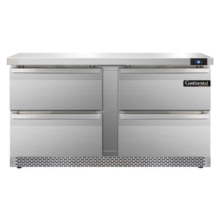 SW60-FB-D Two Section Work Top Refrigerator 60" W by Continental Refrigerator – 17.0 cubic_feet, Model r290