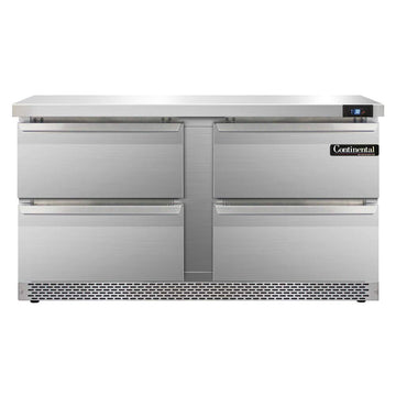 SW60-FB-D Two Section Work Top Refrigerator 60" W by Continental Refrigerator – 17.0 cubic_feet, Model r290
