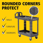 Rubbermaid Commercial Products Black / Small / 2-Shelf Utility Carts