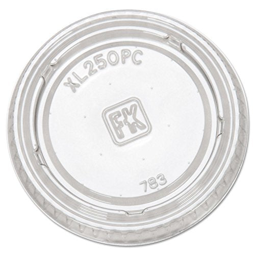 Portion Cup Lids by Fabri-Kal – 1.5 ounces, Polyethylene, Clear, Model FAB XL250PC
