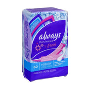 Fresh Incredibly Thin Daily Liners by Always – 60 EA, Cotton, Pack of 60, Model PPAX1210560