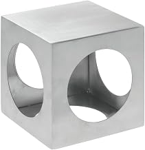 HUBERT Metal Display Riser Square Laser-Cut Stainless Steel Metal Riser - 5" Square