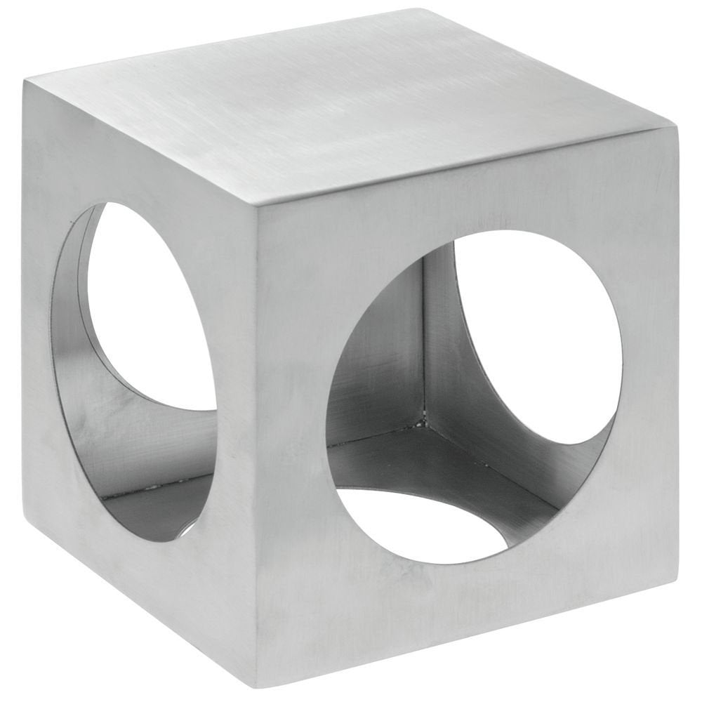 Metal Display Riser Square Laser-Cut Stainless Steel Metal Riser - 5" Square by HUBERT – Stainless Steel, Silver, Model SMR05