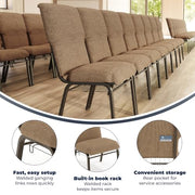 Flash Furniture Mixed Tan Fabric/Gold Vein Frame / Set of 1 / Classic Chairs