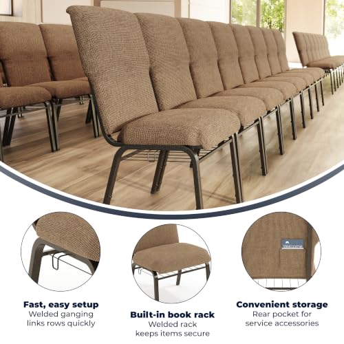 Flash Furniture Mixed Tan Fabric/Gold Vein Frame / Set of 1 / Classic Chairs