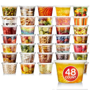 Stock Your Home 16 oz/48 Count / Transparent / 16.0 ounces Container Sets