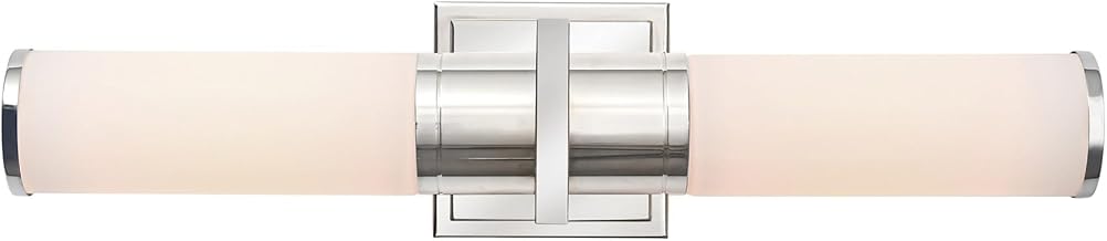 Two Light Bathroom Vanity in Polished Nickel from Artcraft's Positano Collection