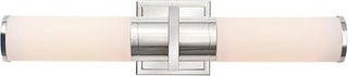 Two Light Bathroom Vanity in Polished Nickel from Artcraft's Positano Collection
