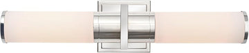 Two Light Bathroom Vanity in Polished Nickel from Artcraft's Positano Collection