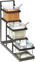 Cal-Mil 3605-13 Stair-Step 4x4 Jar Display, 13.5" Height, 14.75" Width, 4.5" Length