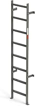 EGA VMS8 Steel Vertical Wall Mount Ladder W/O Rail Extensions, 8 Step, Gray