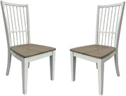 Starlight Canyon Home White Spindle Back Dining Chair Two Pack, American Traditional Style, Comfortable Seat, 18-Inch Height, Durable, for Kitchen and Dining