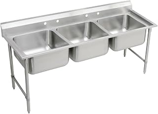 Elkay RNSF8248LR2 89-1/4" x 29-3/4" Two Basin Scullery Sink Drainboard 2 Holes