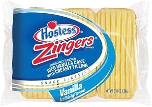 Zingers Single Serve Vanilla Cake, 3.809 Ounce -- 36 per case.