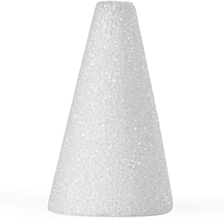 Hygloss Products Foam Cones - Craft Foam (XPS) for Projects, Arts, & Crafts, 6-Inch Tall x 3-Inch Base, White, 50 Pieces