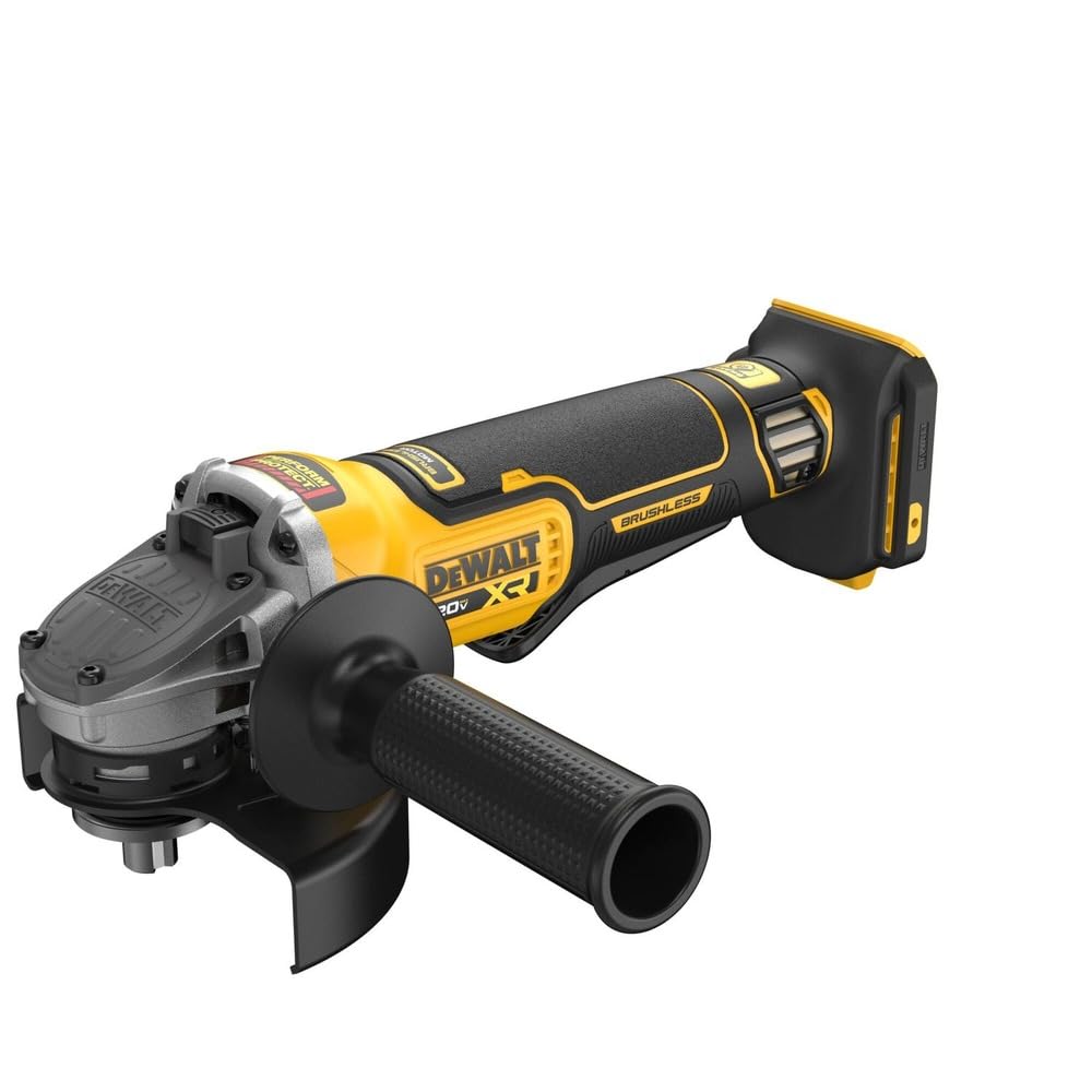 20V MAX* XR Brushless Cordless 4-1/2-5 in. Angle Grinder (Tool Only) () by DEWALT – Standard, Metal, Black, Yellow, Model DCG410B