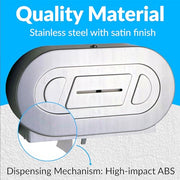 Bobrick Satin Finish / Twin Roll / 5-5/16" Length, 11-3/8" Height, 20-13/16" Width Countertop Soap Dispensers