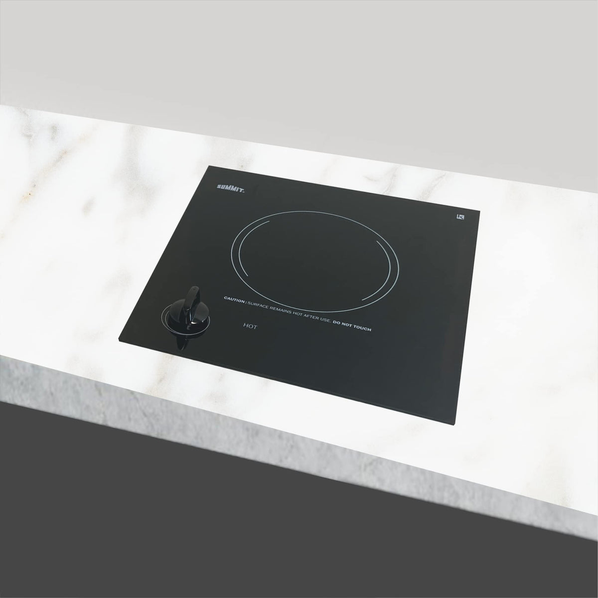 Summit 12" Single Burner Electric Cooktop. 115 Volt Radiant Cooktop by Summit Appliance – 12 inches, Glass Ceramic, Black, Model CR1115