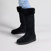 Australia - Womens Boot by EMU – 7, Suede, Sheepskin, Black, Model Georgi