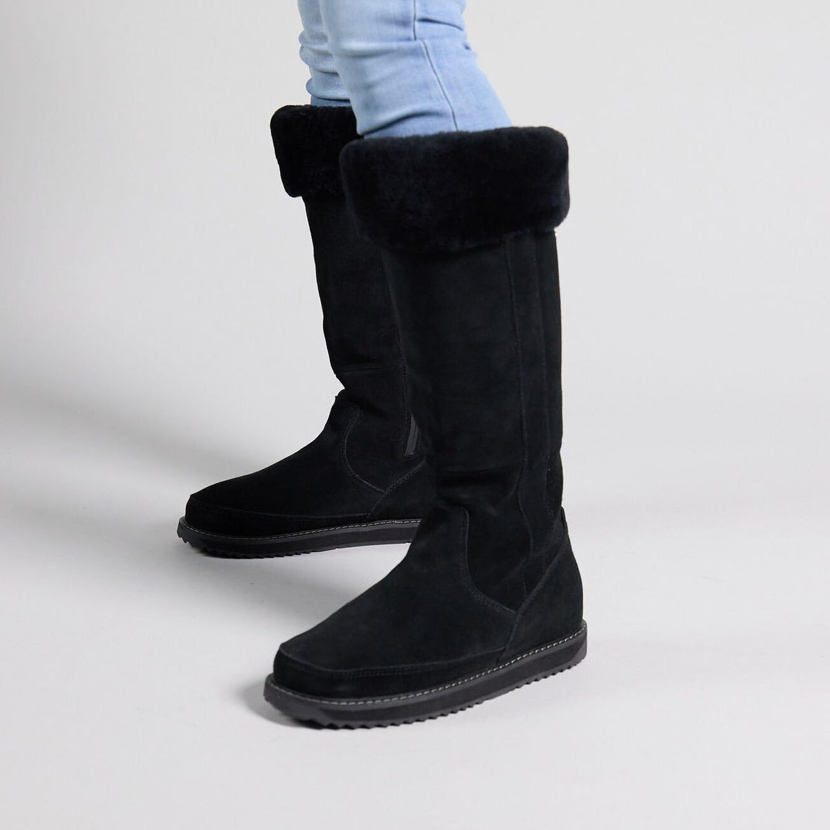 Australia - Womens Boot by EMU – 7, Suede, Sheepskin, Black, Model Georgi