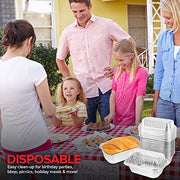 Stock Your Home Pans + Lids / 30 Pack / Silver Loaf Pans