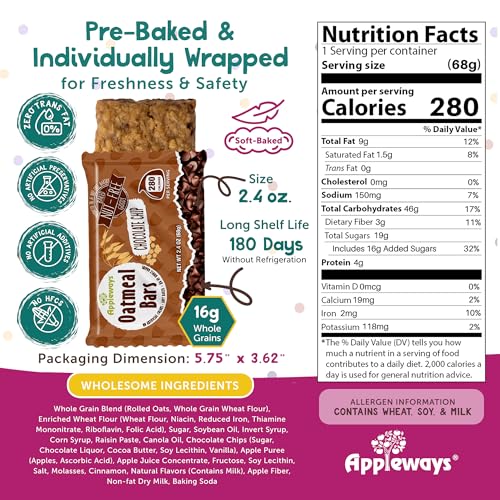 Appleways Chocolate Chip / 2.4 Ounce (160 Count) / 160 Whole Grain