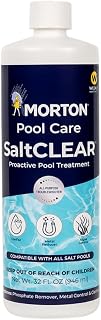 Morton SaltCLEAR | Pool Clarifier & Water Enhancer | Supports Cleaner, Clearer Water | Compatible with All Pool Systems - In-ground and Above Ground Pools | Weekly Maintenance | 32oz