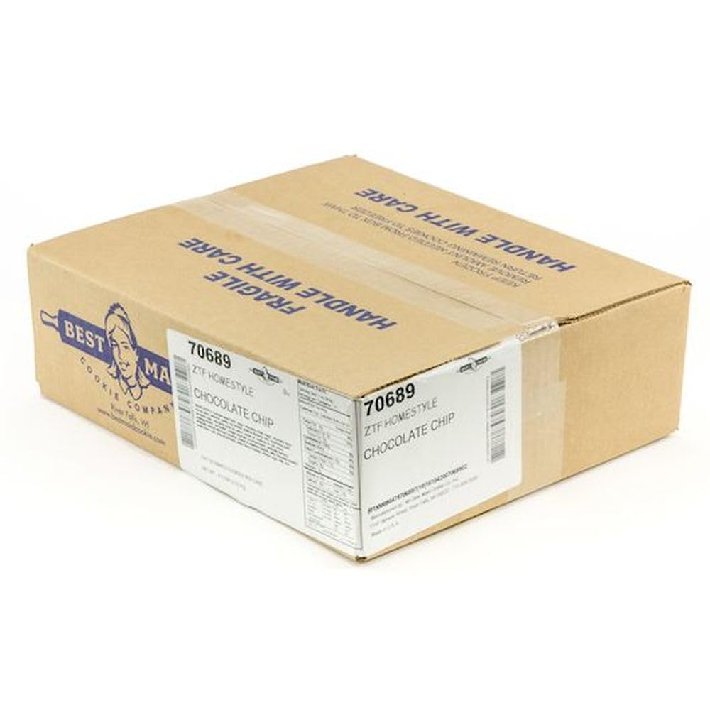 Thaw and Serve Chocolate Chip Cookies Bulk Case | Soft Baked Semi Sweet Chocolate Chip Gourmet Cookies for Catering by Best Maid – 0.01 Ounce (Pack of 72), Pack of 72