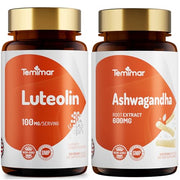 AShwagandha Supplements and Luteolin Supplement for Mental Clarity & Focus Support by Temimar – Commercial Grade