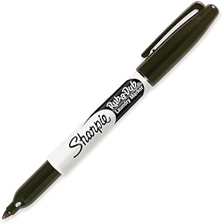 Sharpie Rub-a-Dub Permanent Marker, Fine Point, Black Ink, 1-Count