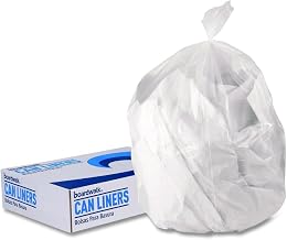 Boardwalk Z8648VNKR01 43 in. x 48 in. 56-Gallon 16 mic. Perforated Roll High-Density Can Liners (200/Carton)