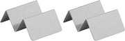 American Metalcraft MTSH1 Mini Taco Holders, 2" Length x 2.85" Width, Silver (Pack of 2)