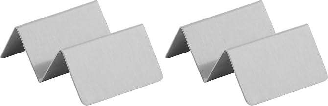 American Metalcraft MTSH1 Mini Taco Holders, 2" Length x 2.85" Width, Silver (Pack of 2)