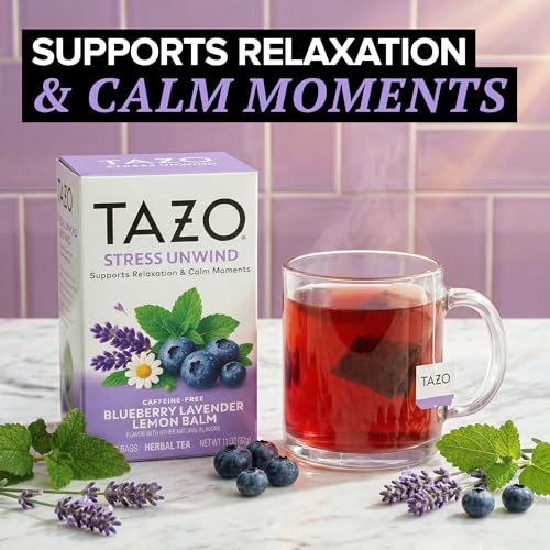 TAZO Blueberry Lavender Lemon / 16 Count (Pack of 6) / 1 Herbal