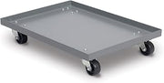 Akro-Mils RU843HR1420 Powder Coated Steel Panel 4-Wheel Dolly for 39085, 39120, 39170 or 66486 Attached Lid Containers, Grey