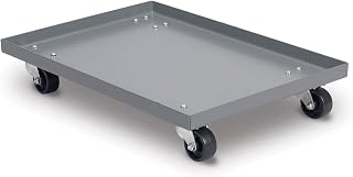 Akro-Mils RU843HR1420 Powder Coated Steel Panel 4-Wheel Dolly for 39085, 39120, 39170 or 66486 Attached Lid Containers, Grey