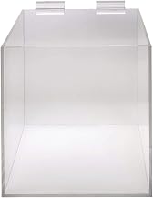 10” Square Clear Acrylic Slatwall Bin