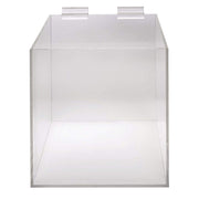 10” Square Clear Acrylic Slatwall Bin by Retail Resource – Acrylic, clear, Model 2610