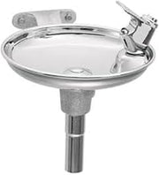 Haws 1152 Polished Stainless Steel Wall Mounted Drinking Fountain with Round Bowl