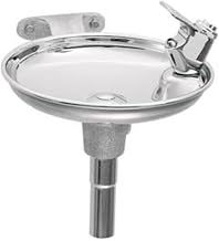 Haws 1152 Polished Stainless Steel Wall Mounted Drinking Fountain with Round Bowl