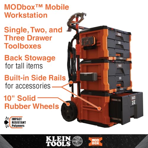 KLEIN TOOLS 2-Drawer / Orange / 50.0 pounds Tool Boxes