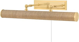 Mitzi HL263203-AGB/GC Holly - 3 Light Picture Light - 4.75 Inches Tall and 24.25 Inches Wide - Aged Brass/GRASSCLOTH