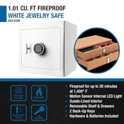 Barska Light Interior / 17.5 x 18 x 14 inches / White Cabinet Safes