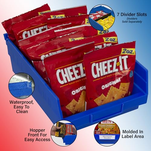 Akro-Mils Blue / Bin Box / 12-Pack Open Storage Bins