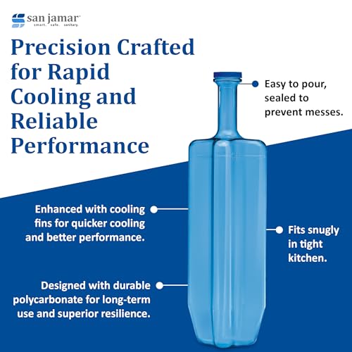San Jamar 2 / 128 Ounces / Blue Container Sets