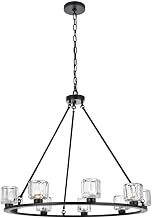 ELEGANT Lighting Cadence 36 inch Chandelier in Black