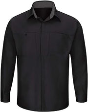 Red Kap Men's Long Sleeve Performance Plus Shop Shirt with Oilblok Technology