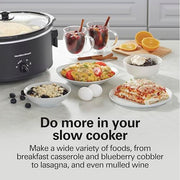 Hamilton Beach Black - Space Saving Folding Handles / 6 Quarts / 6.0 quarts Slow Cookers