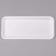 Foam Trays Meat White - 8 1/4 L x 5 3/4 W x 5/8 H 500 Per Case
