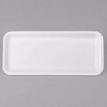 Foam Trays Meat White - 8 1/4 L x 5 3/4 W x 5/8 H 500 Per Case